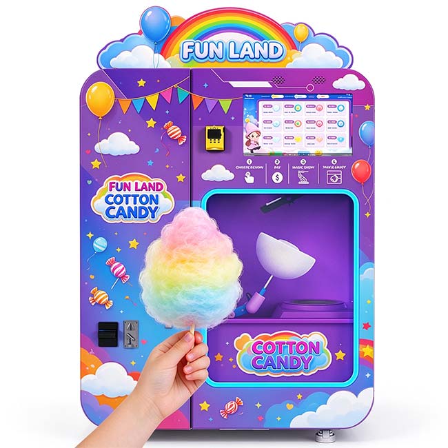 The fully automatic cotton candy vending machine WM980
