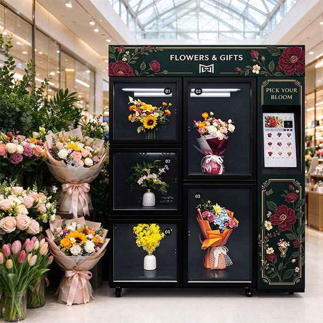 How much revenue and profit can a flower vending machine generate?