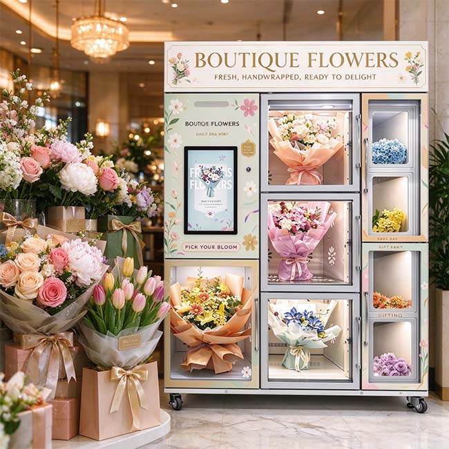 Máquina expendedora de flores a la venta en línea